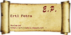 Ertl Petra névjegykártya