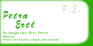 petra ertl business card